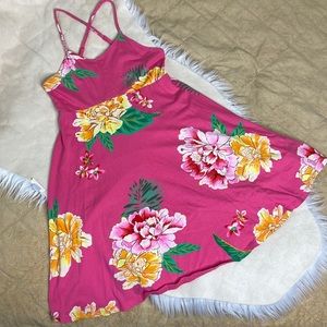 Girls flowery pink sundress